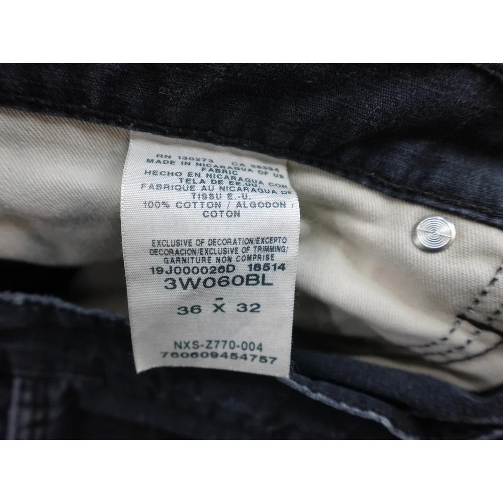 Wrangler RIGGS Workwear Carpenter Pants Mens 36x32 Black Distressed 3W060BL